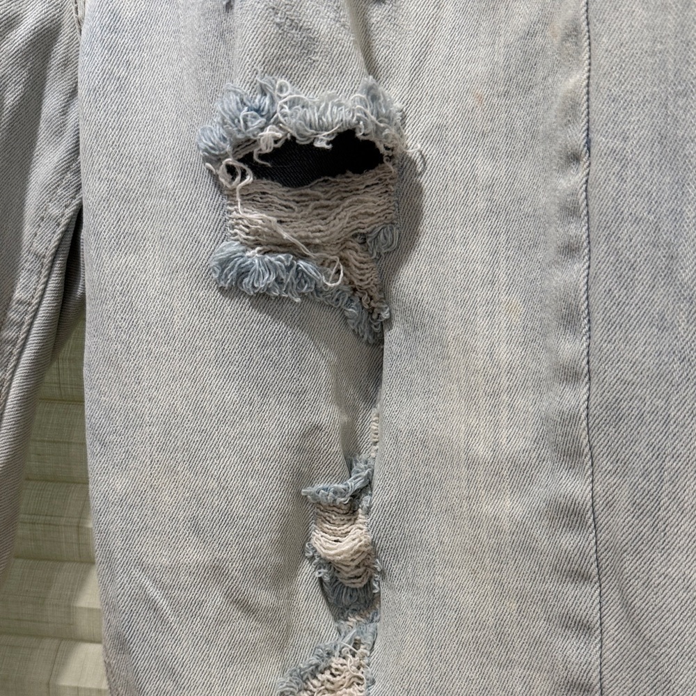 Distressed Light Gray Jeans - Picture 2 of 3